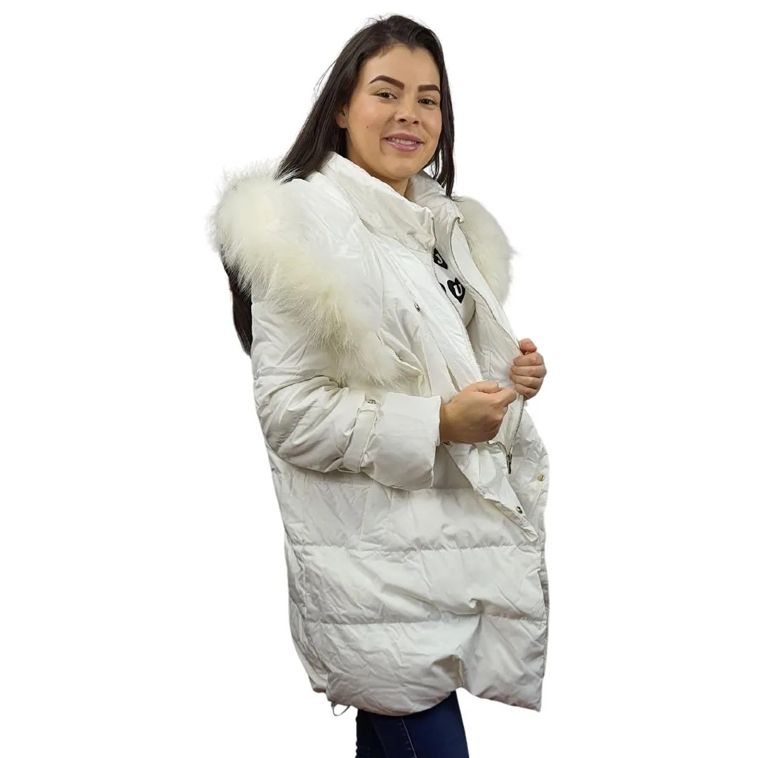 Parka Vero Moda Blanco Style TARTAN 3/4 DOWN COAT(PF)