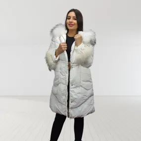 Parka Vero Moda Blanco Style VISIONARY 3/4 DOWN COAT(COUTUREMADE)