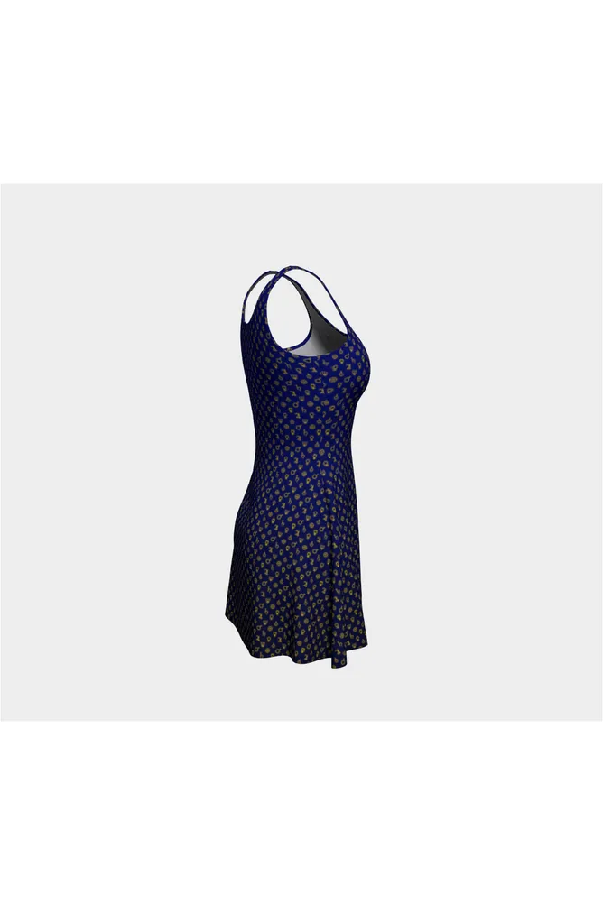 Planet Symbols Flare Dress