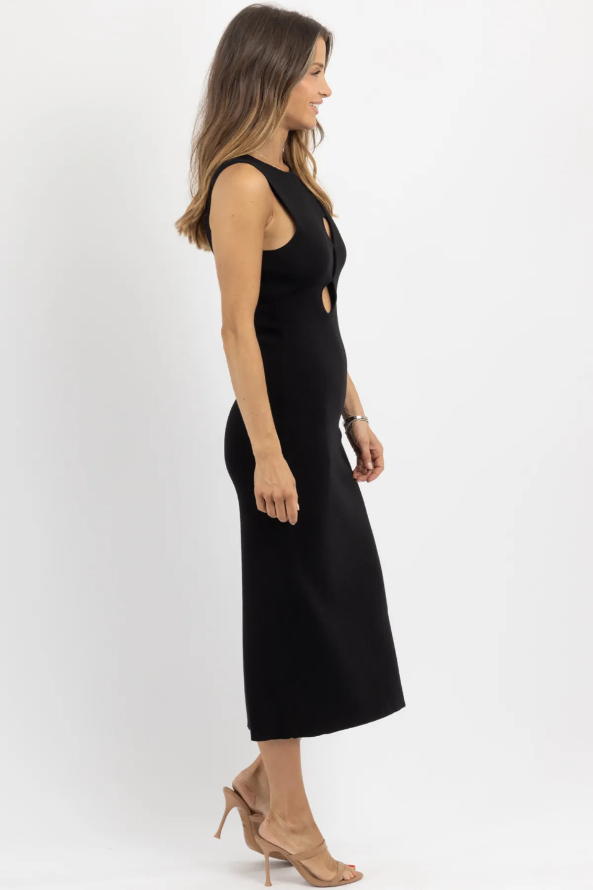 SASHA CUTOUT MIDI DRESS