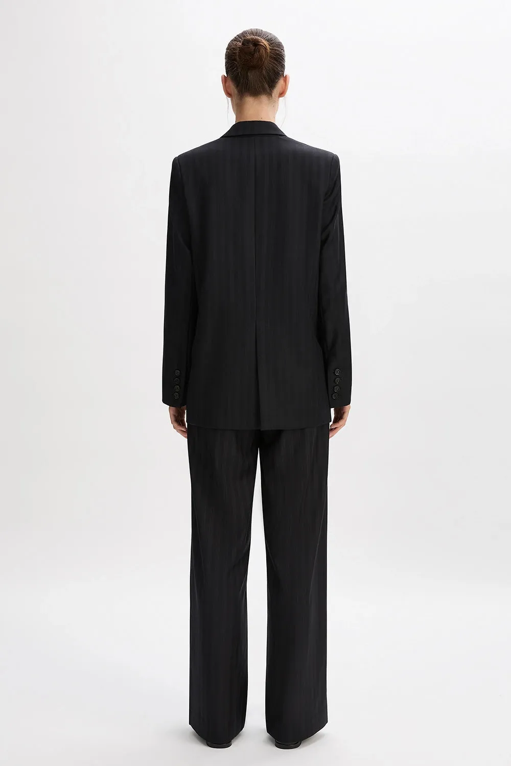 The Matildas Pinstripe Double Breasted Blazer