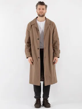 Vintage 00's Men Mac Coat in Beige