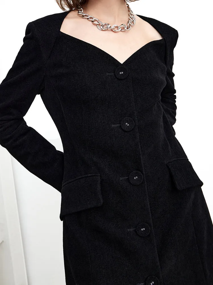 Vintage Fitted Black Dress