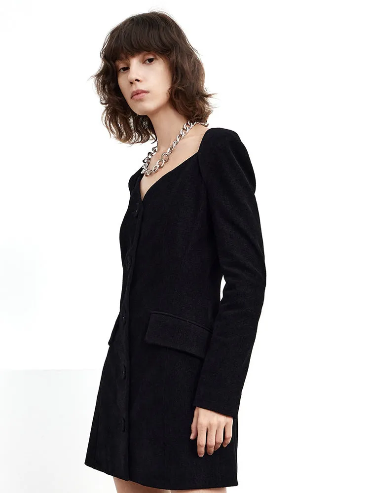 Vintage Fitted Black Dress