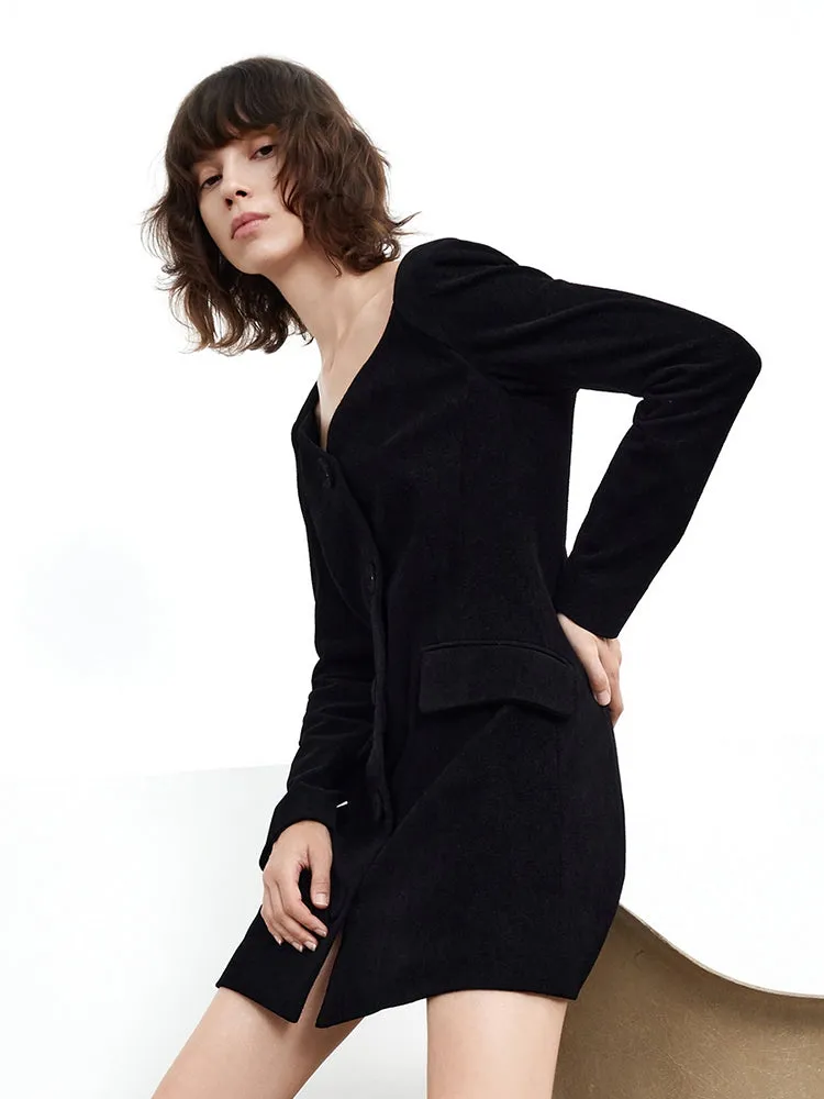Vintage Fitted Black Dress
