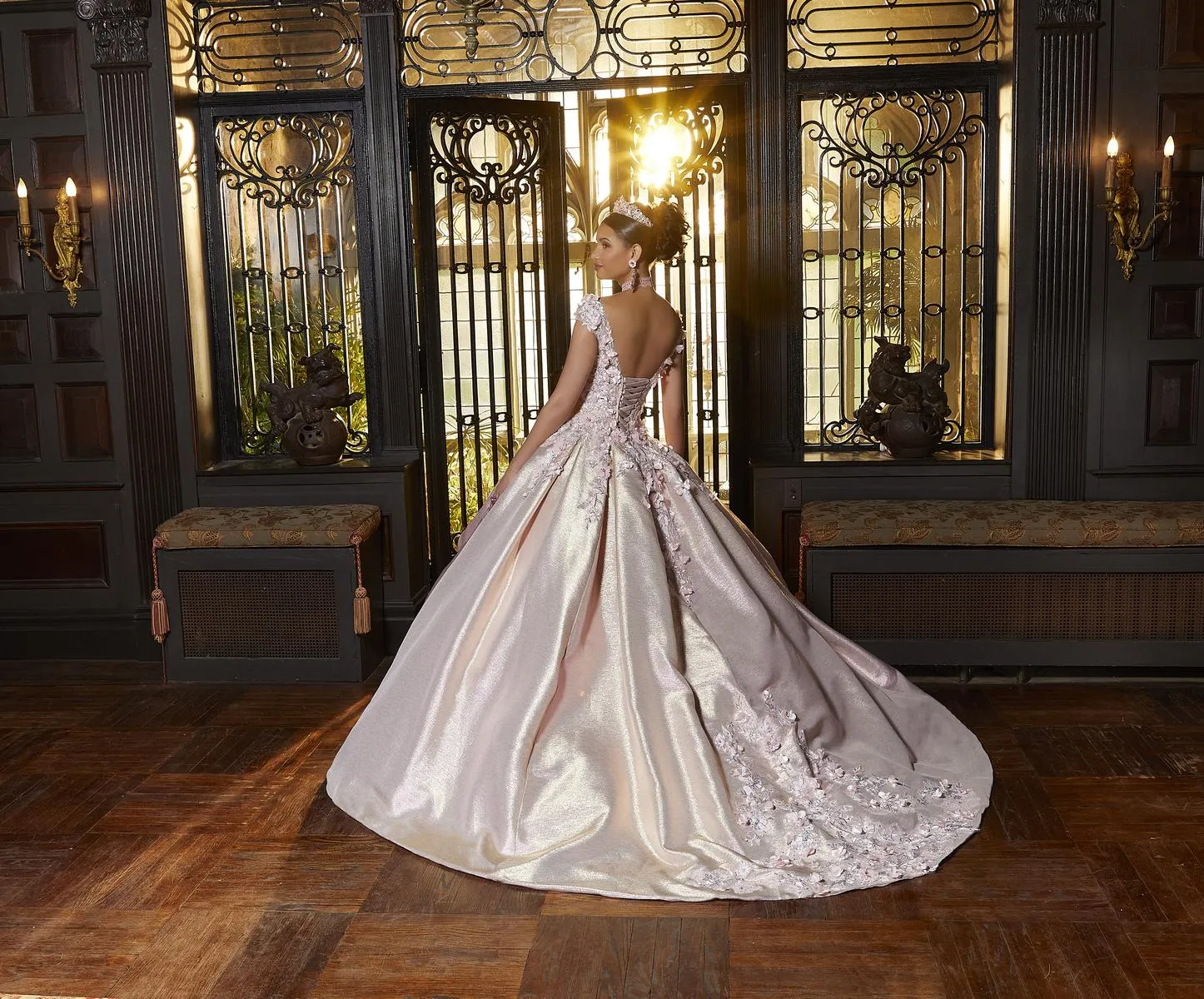 Vizcaya by Morilee Iridescent Skirt Quince Dress 89331