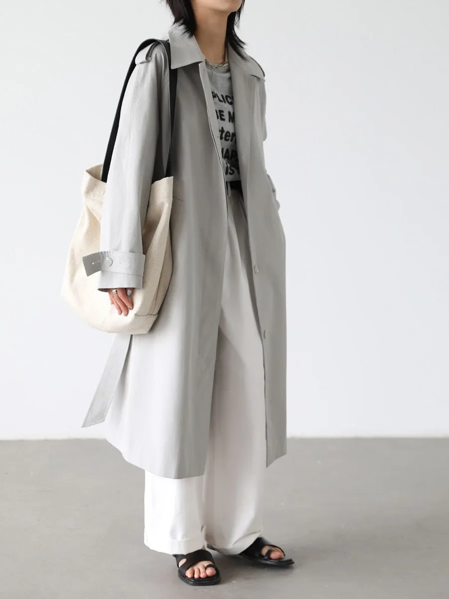 Wjczt Women's Trench Coats Solid Loose Single Breasted Blet Woman Coat Windbreaker Female Overcoat Tops Sping Autumn 2022