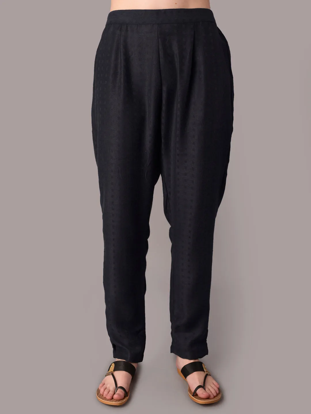 Women Grey Pashmina Kurta Trouser With Shawl