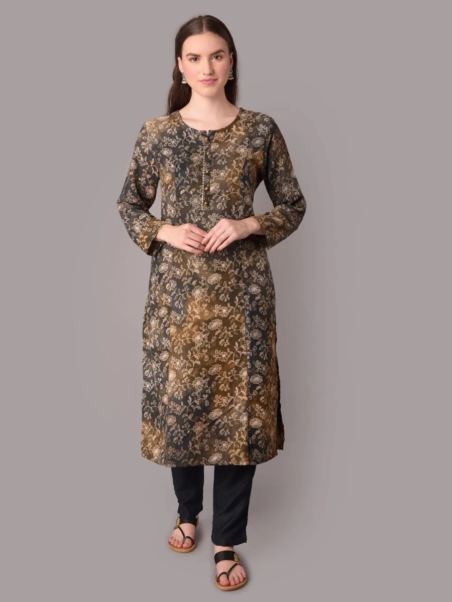 Women Grey Pashmina Kurta Trouser With Shawl