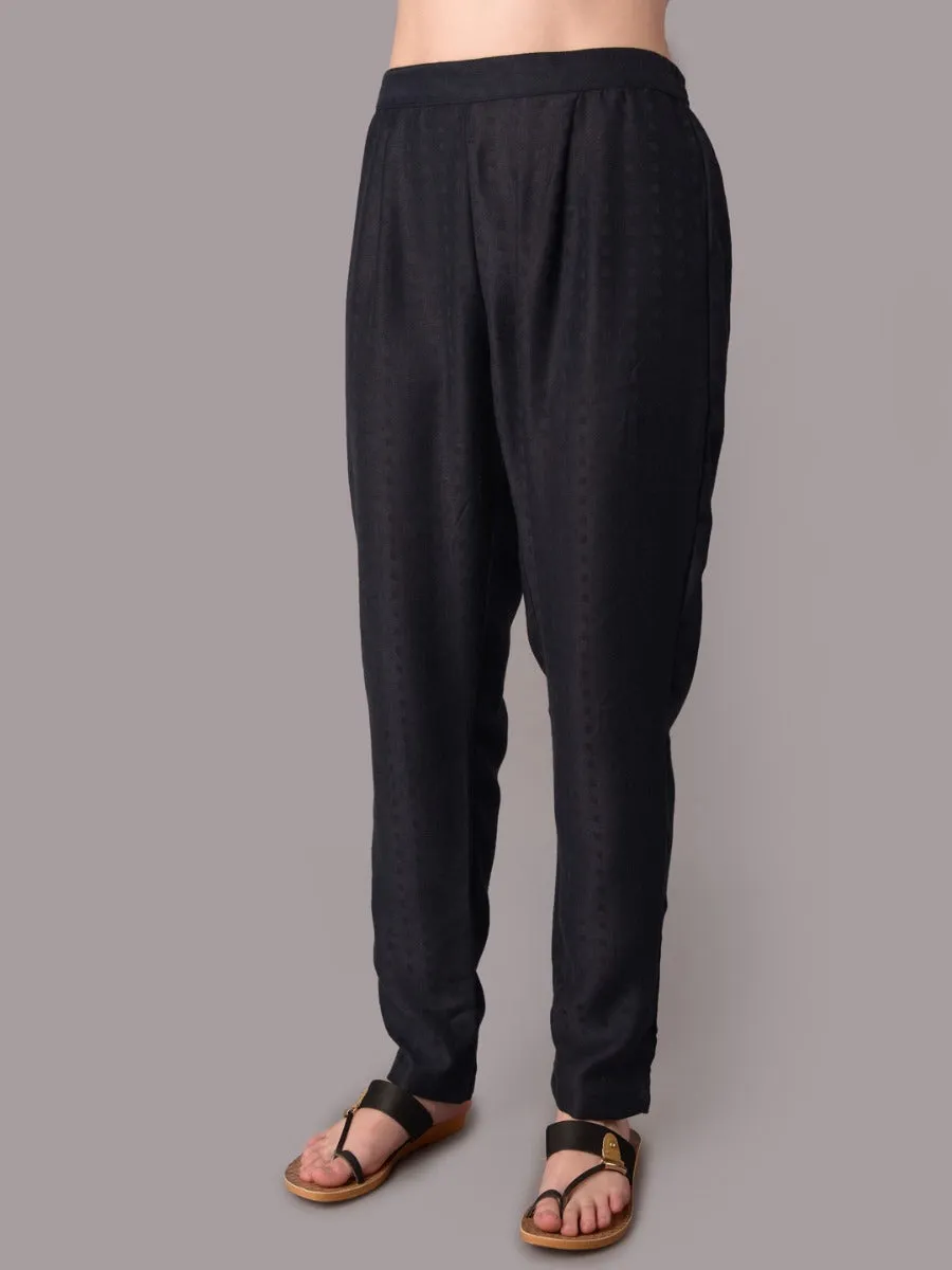 Women Grey Pashmina Kurta Trouser With Shawl