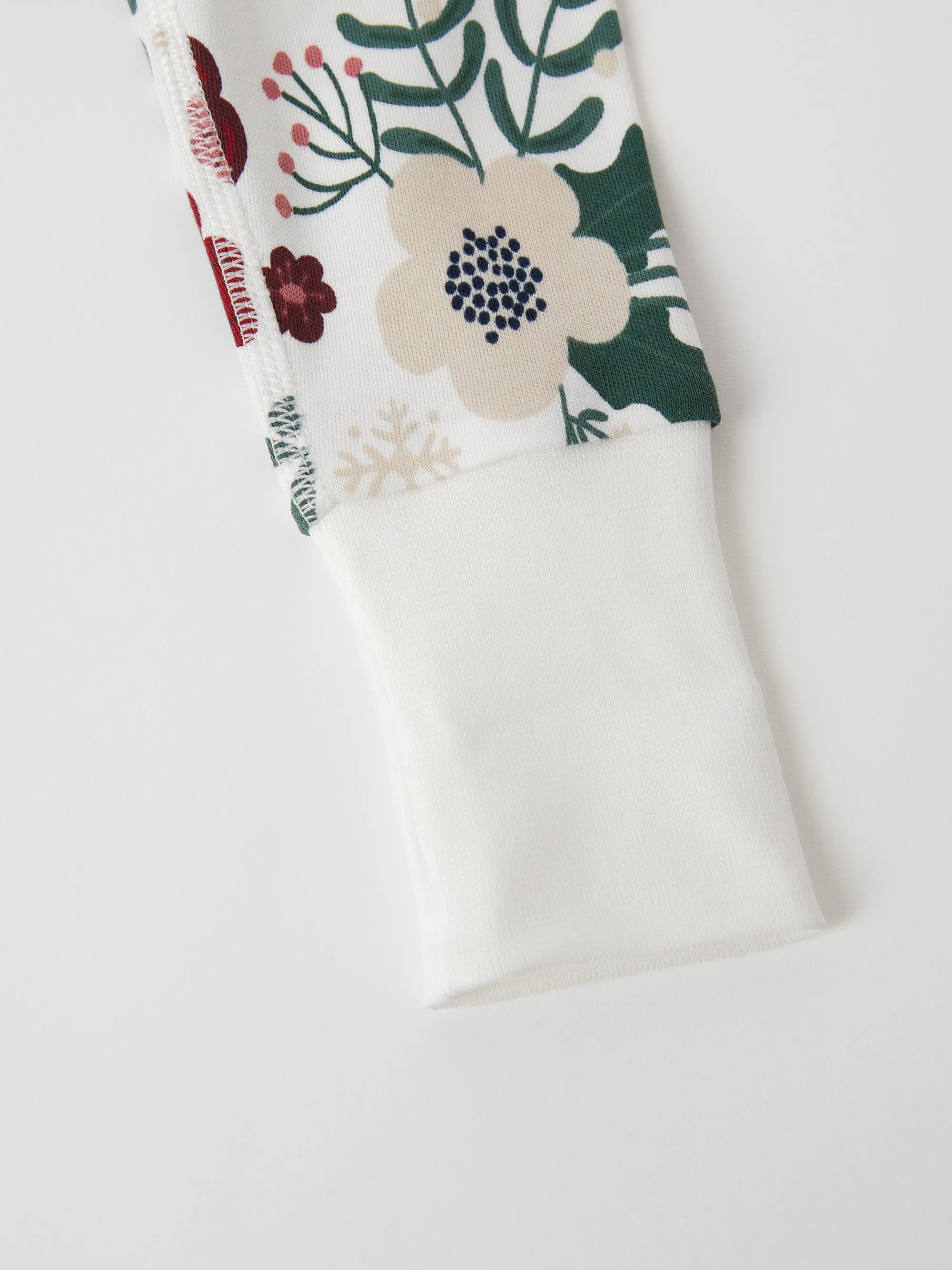 Xmas Floral Wraparound Babygrow